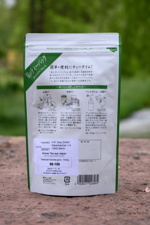 Sencha Hoshi  Grüntee aus Japan im Teebeutel